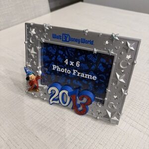 Walt Disney World 2013 4×6 Photo Frame 3D Parks Glitter Sorcerer Mickey Souvenir